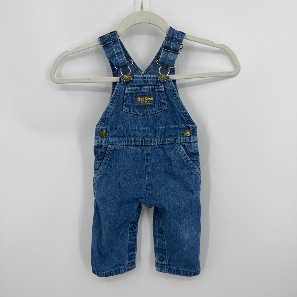 vintage OshKosh B'Gosh blue denim overalls sz 18 months